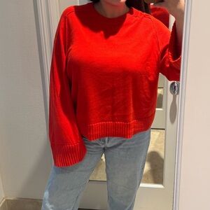 SIMKHAI Red Long Sleeve Sweater